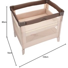 折り畳み式ベビーベッドの画像