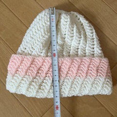 ニット帽　手編み　ハンドメイドの画像