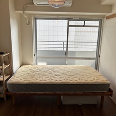 【美品】ベットフレーム&ベットマットセット　セミダブルの画像