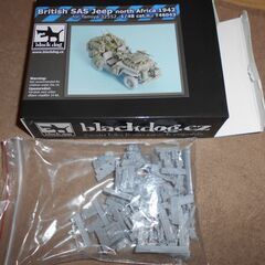 ブラックドッグ1/48 イギリス SASジープ 北アフリカ 1942年 アクセサリー（ T48043）の画像