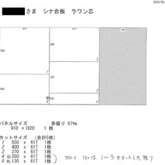 佐久間木材 カット品 シナ合板 ラワン芯 (未使用品・ボード)の画像