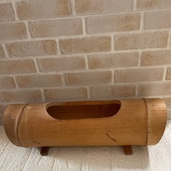 【ジャンク品】竹の飾り物(造花を入れて飾っていました)
