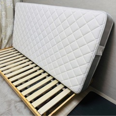 シングル脚付きヘッドレスすのこベッドセットの画像