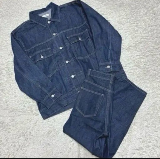 fashiru ☆デニムセットアップ オーバーサイズ ジャケット パンツ