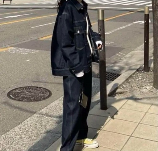 fashiru ★デニムセットアップ　オーバーサイズ　ジャケット　パンツ