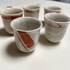 湯呑み5点セット（１つ欠けがあるので他のものより安く設定しています。）