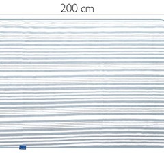 新品未使用 大判200×140cm【フランネルブランケット】ボーダー おくるみ  毛布　ひざ掛け 出産祝いの画像
