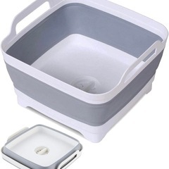 折りたたみ 水切り バケツ シリコン グレー