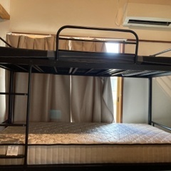 急募！2段ベッド黒　マット付き　3月23日から25日引き渡し