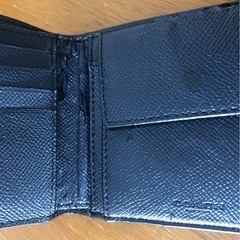 COACH  レザー　メンズ財布　ネイビーの画像