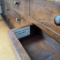 【最終価格】引き出し 収納 ヴィンテージ ローテーブル ベンチ LAURA ASHLEY ローラアシュレイ の画像