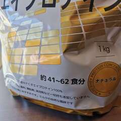 1袋2500円&2袋4000円　ホエイプロテイン (1kg, 無添加ナチュラル)　賞味期限2025年10月　ボディウイング の画像