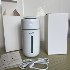 小型 超音波式 加湿器2台セット　卓上 USB充電  7色LED  