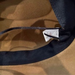 美品　ブラウン　ウール　フェルトハット　ハット　帽子　リボン　レディース　つば広の画像