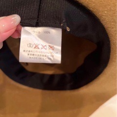 美品　ブラウン　ウール　フェルトハット　ハット　帽子　リボン　レディース　つば広の画像