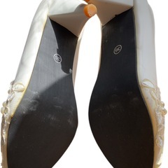 ホワイトレースシューズ 23㎝　ウェディングの画像