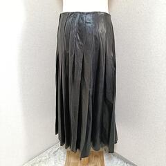 ADORE アドーア エコレザープリーツスカート ロング丈 ブラック 38 レディースの画像