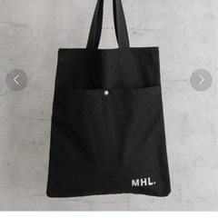 MHL. ブラック トートバッグ