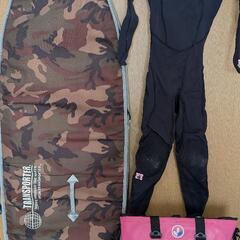 サーフボード(ケース、ウエットスーツ付き)フィンボードの画像