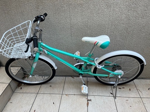 超美品 自転車 22インチ 女の子 ミントグリーン 美品 子供用自転車 22