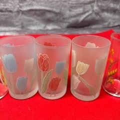 花柄グラス/新品未使用/0円の画像