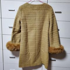 ノーリーズ NOLLEY'S コート アンゴラ素材 袖ファー アンゴラ60%毛40%の画像