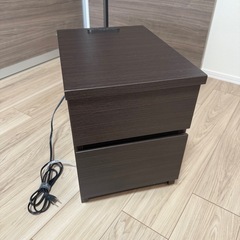 【美品】ニトリ　サイドチェスト　収納　電源付き
