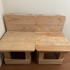 【お譲り先決定
】子供用　手作り椅子　の画像