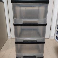 【無料】3段プラスチック引出