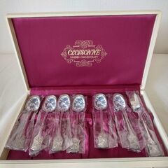 リンデン七宝焼ティースプーン５　バターナイフ１　セット（未使用）