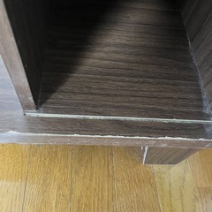 鏡付き収納家具 本棚 ハンガー掛け付きの画像