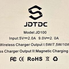 ワイヤレス充電器（携帯電話とアップルウォッチ）Apple Watchの画像