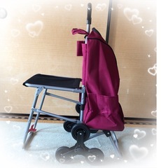 【未使用】3輪キャリーカート   椅子にも
なるの画像