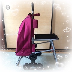 【未使用】3輪キャリーカート   椅子にも
なるの画像