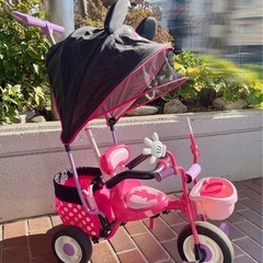 ✨美品✨サンシェード付きミニー三輪車の画像