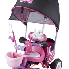 ✨美品✨サンシェード付きミニー三輪車の画像