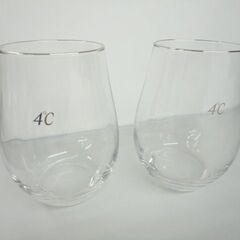 未使用品 4℃ プラチナタンブラー ペアセット 口径5.5cm 高さ11cm グラス コップ 2個セット 札幌 西岡店の画像