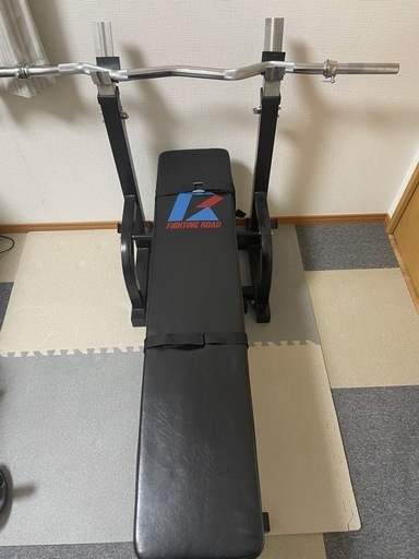 ベンチプレス台 Wシャフト付き