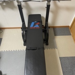 ベンチプレス台 Wシャフト付き