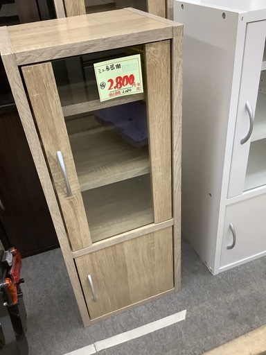未使用 ミニ食器棚 木目調 管C250209BK (ベストバイ 静岡県袋井市)