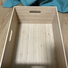 無印良品　重なる竹材長方形ボックス中・小の画像