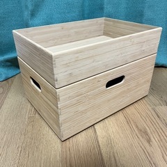 無印良品　重なる竹材長方形ボックス中・小の画像