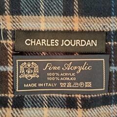 CHARLES JOURDAN マフラー ネイビー Mサイズ イタリア製の画像