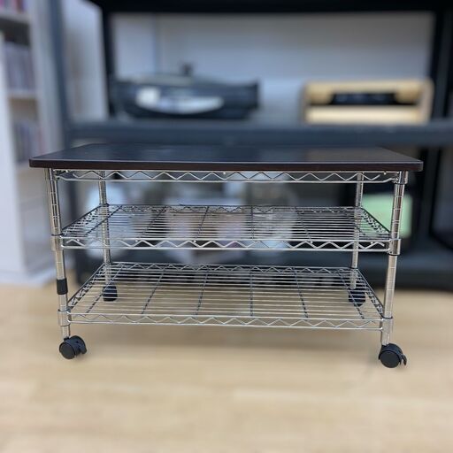 【レガストック川崎本店】テレビラック テレビ台 スチールラック 幅78.5cm×奥行39cm×高さ45cm キャスター付き