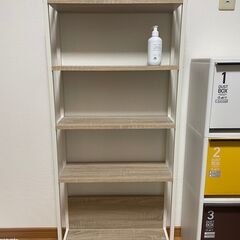 スリム 5段 収納棚の画像