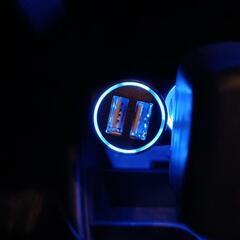 ブルーLED 急速充電器 車用