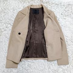 アンタイトル ウールジャケット ダブルブレスト アウター ベルト ベージュ 3 レディースの画像