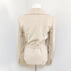 アンタイトル ウールジャケット ダブルブレスト アウター ベルト ベージュ 3 レディースの画像