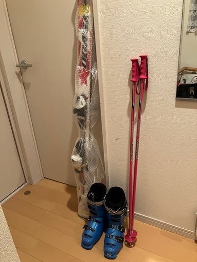 オガサスキー板 LANGEスキーブーツ ストック セット オガサスキー板