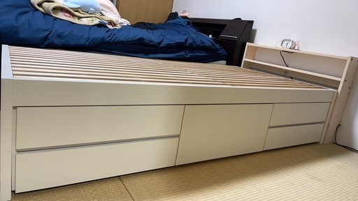 【お譲り先確定】収納付きシングルベッド